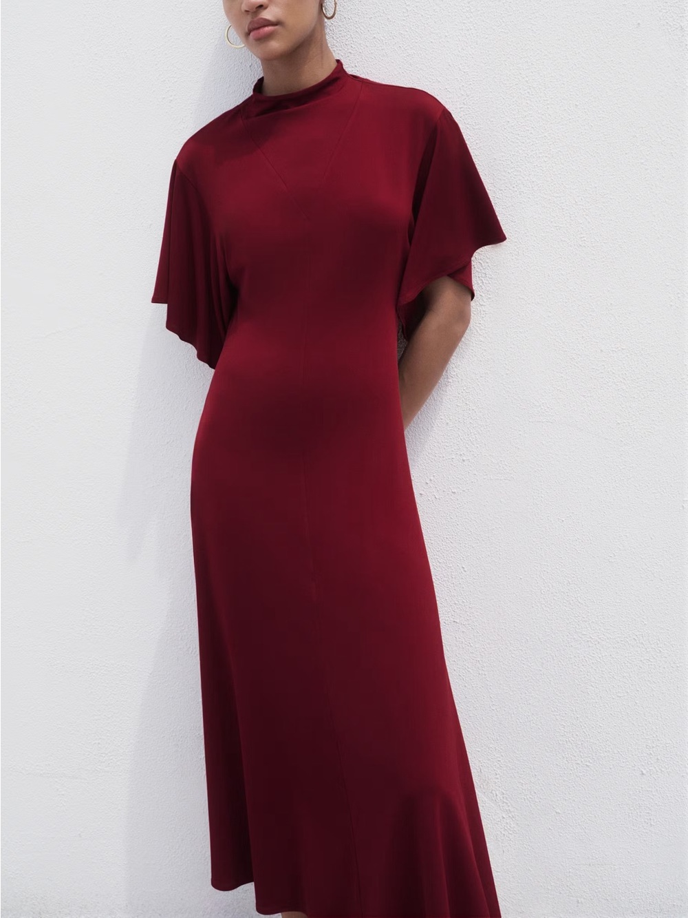 Mango A-Line Dress with Bell Sleeves Size 8 BNWT